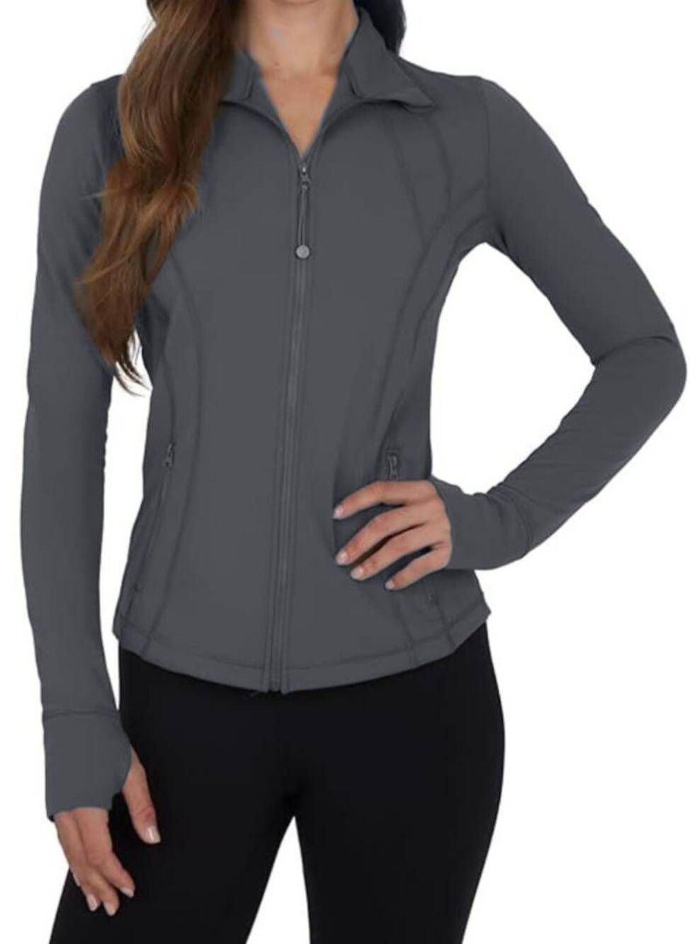 90 DEGREES BY REFLEX Missy Full Zip Fitted Athletic Jacket Size Small